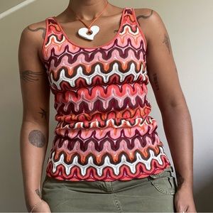 Karen Krane Crochet Knit Tank.